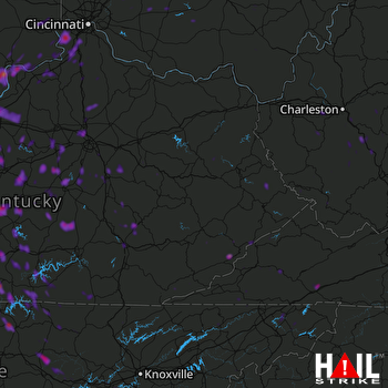 Hail Map Louisville, KY 07-20-2018