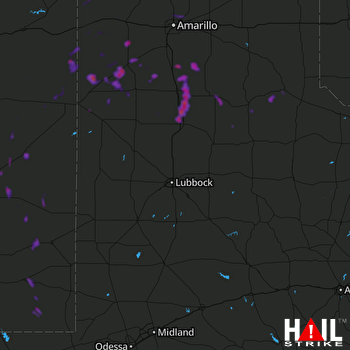 Hail Map Plainview, TX 08-16-2018