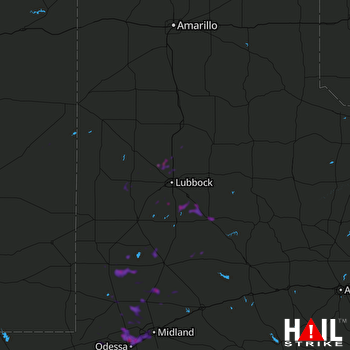 Hail Map Odessa, TX 08-27-2018
