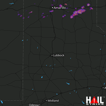Hail Map Panhandle, TX 04-17-2019