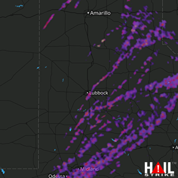 Hail Map Mesquite, TX 05-21-2019