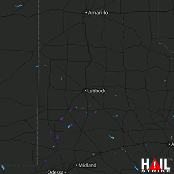 Hail Map Brownfield, TX 10-03-2019