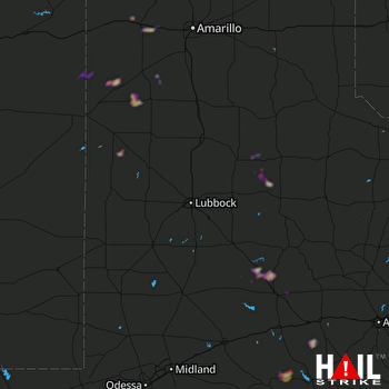 Hail Map Vega, TX 03-31-2020