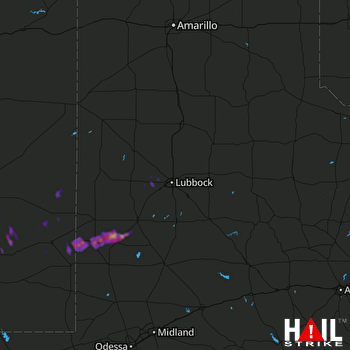 Hail Map Denver City, TX 04-12-2017