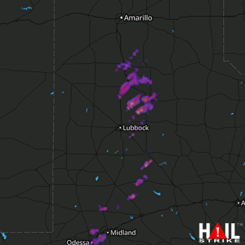 Hail Map Odessa, TX 06-13-2017