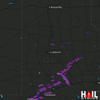 Hail Map Odessa, TX 06-15-2017