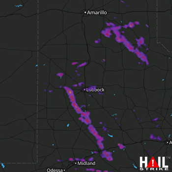 Hail Map Levelland, TX 06-16-2017