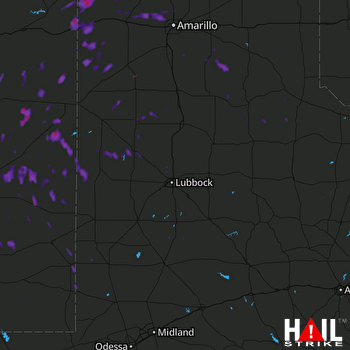 Hail Map Portales, NM 07-02-2017
