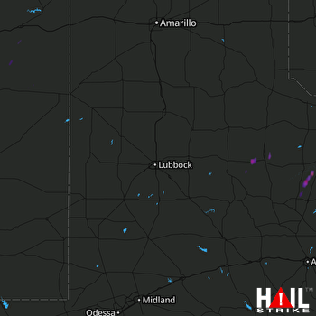 Hail Map Munday, TX 07-08-2017