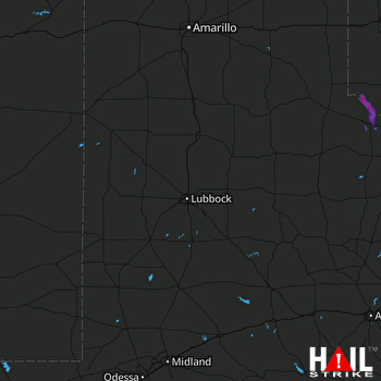 Hail Map Quanah, TX 07-16-2017