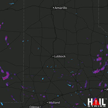 Hail Map Hawley, TX 08-07-2017