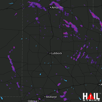 Hail Map Mesquite, TX 08-14-2017