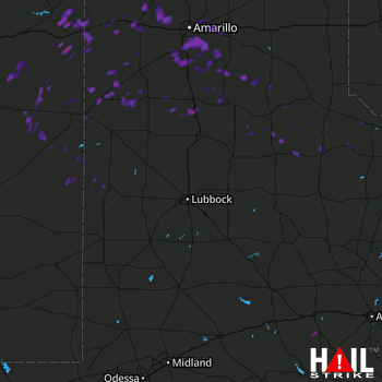 Hail Map Friona, TX 08-15-2017