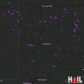 Hail Map Clovis, NM 08-22-2017