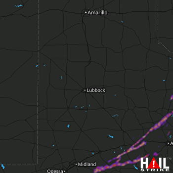 Hail Map Sweetwater, TX 03-27-2018