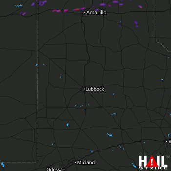 Hail Map Panhandle, TX 06-25-2018