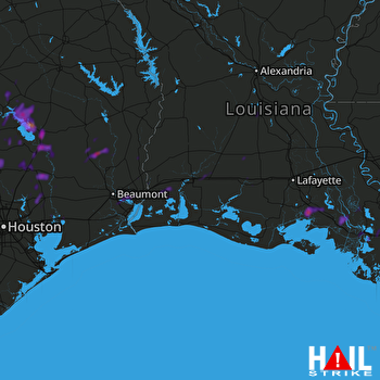 Hail Map Franklin, LA 05-11-2021