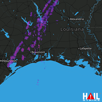 Hail Map Baytown, TX 04-29-2017