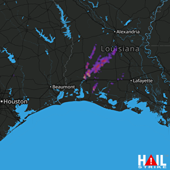 Hail Map Westlake, LA 04-30-2017