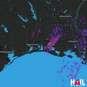 Hail Map Baton Rouge, LA 04-30-2017