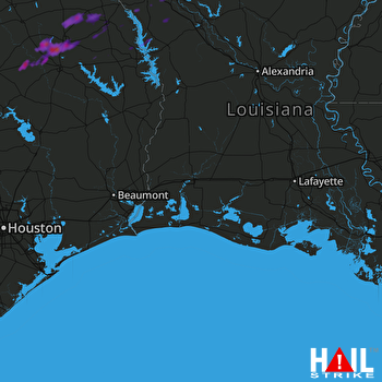 Hail Map Nacogdoches, TX 05-12-2017