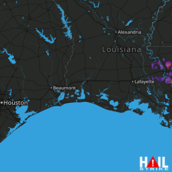 Hail Map Gonzales, LA 05-12-2017