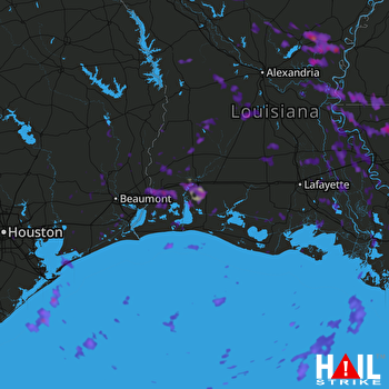 Hail Map Oakdale, LA 05-21-2017