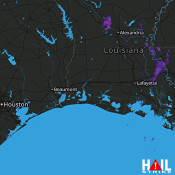 Hail Map Boyce, LA 10-22-2017