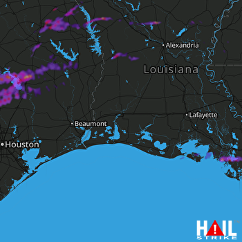 Hail Map Livingston, TX 03-19-2018