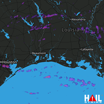 Hail Map Pasadena, TX 04-04-2018