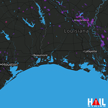 Hail Map Zachary, LA 05-22-2018