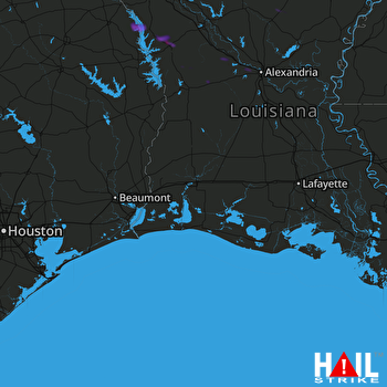 Hail Map LAKE CHARLES 06-05-2018