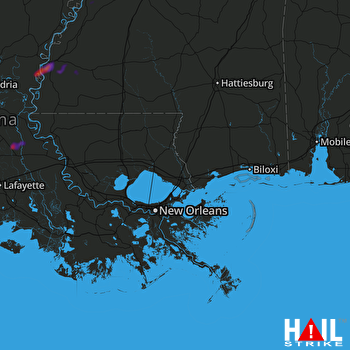 Hail Map Natchez, MS 11-27-2020