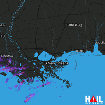 Hail Map Morgan City, LA 05-03-2017