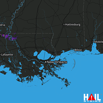 Hail Map Cottonport, LA 04-04-2018
