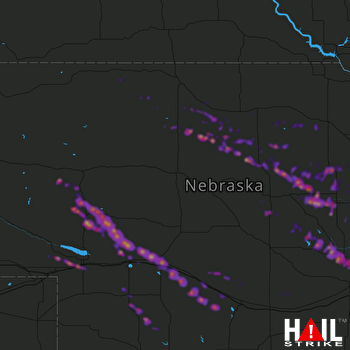 Hail Map North Platte, NE 08-16-2018