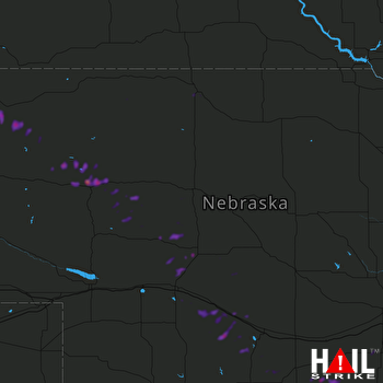 Hail Map Gothenburg, NE 08-15-2019