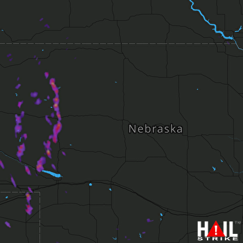 Hail Map Julesburg, CO 07-08-2017