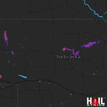 Hail Map Sidney, NE 08-25-2017