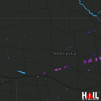 Hail Map Ord, NE 10-06-2017