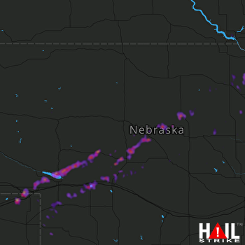Hail Map Sutherland, NE 06-17-2018