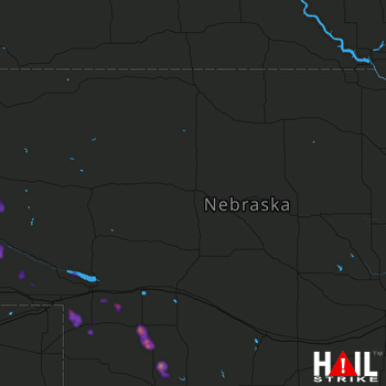 Hail Map Bridgeport, NE 07-18-2018