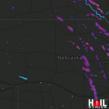 Hail Map Minden, NE 07-18-2018