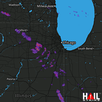 Hail Map Danville, IL 05-16-2019