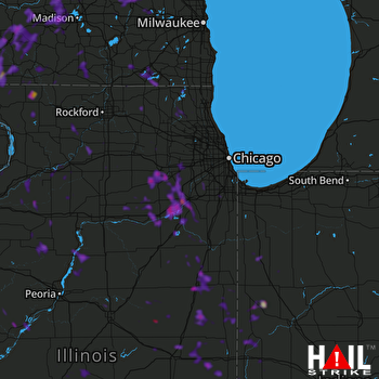 Hail Map Oswego, IL 06-30-2019