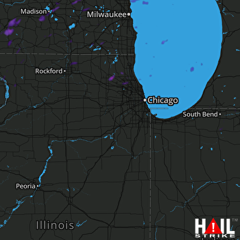 Hail Map Arlington Heights, IL 07-20-2019