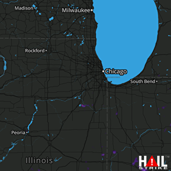 Hail Map Wilmington, IL 07-21-2019