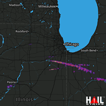 Hail Map Kankakee, IL 08-17-2019