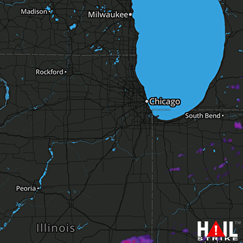 Hail Map Rensselaer, IN 08-19-2019