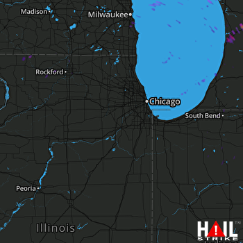 Hail Map Hudsonville, MI 04-20-2017